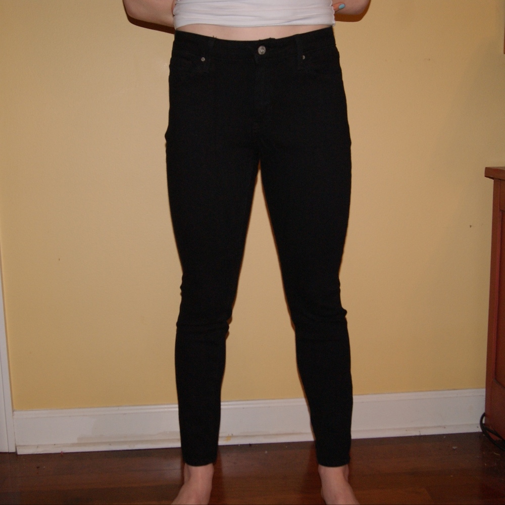 Just black, black jeans.